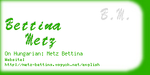 bettina metz business card